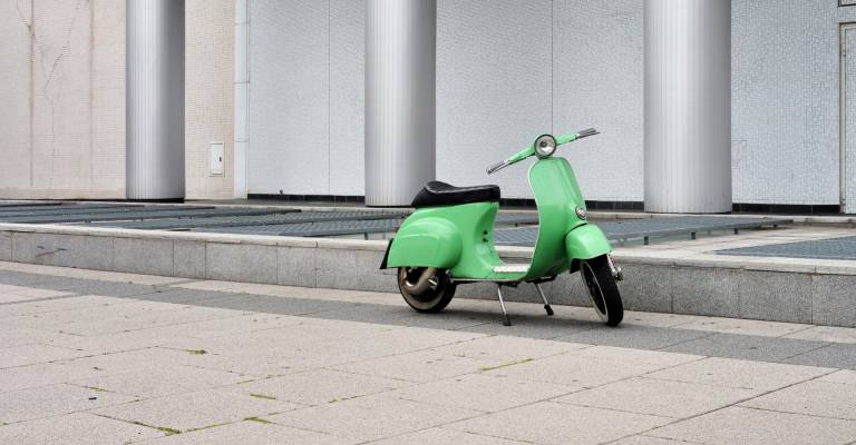 Groene scooter